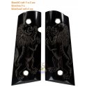 1911A1 From Genuine Black Water Buffalo Horn - Engrave 2 Standing Lion