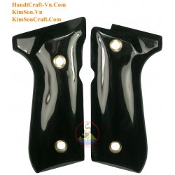 Beretta 92FS apertos - artesanais de chifre de búfalo de água preta genuína