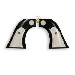 Revólver Ruger Grips - búfalo negro cuerno incrustar logotipo blanco hueso