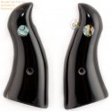 Ruger Security Six - Black Buffalo Horn & Embedded Green Abalone Logo