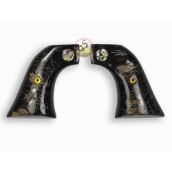 Revolver Ruger Griffe - Buffalo schwarz Horn Skala einbetten Abalone-Logo