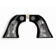 Revólver Ruger Grips - modelo Blackhawk - búfalo Cuerno negro incrustar blanco madre de perla insignia