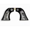 Revolver Ruger Grips - Model Blackhawk - Buffalo corne noire incorporer mère du Logo perle blanche