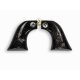 Revolver Ruger Grips - échelle de corne noire de buffle incorporer ormeau Logo