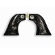 Revolver Ruger Grips - Buffalo corno nero scala incorporare Abalone Logo