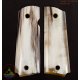 1911a1 pistol grips - Handmade from 100% authentic genuine marble white cattle horn as 90% white area (1911A1_007)
