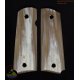 1911a1 pistol grips - Handmade from 100% authentic genuine marble white cattle horn as 70% white area (1911A1_009)