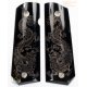 1911a1 Pistole Griffe - handgefertigt aus 100 % authentisch echt schwarz Horn - Gravur Vietnam Drache und Phoenix