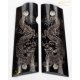 1911a1 pistol grips - Handmade from 100% authentic genuine black horn - Engraving Vietnam Dragon and Phoenix